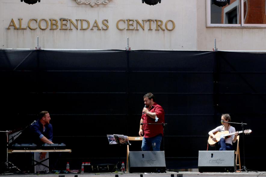 Artistas en el escenario