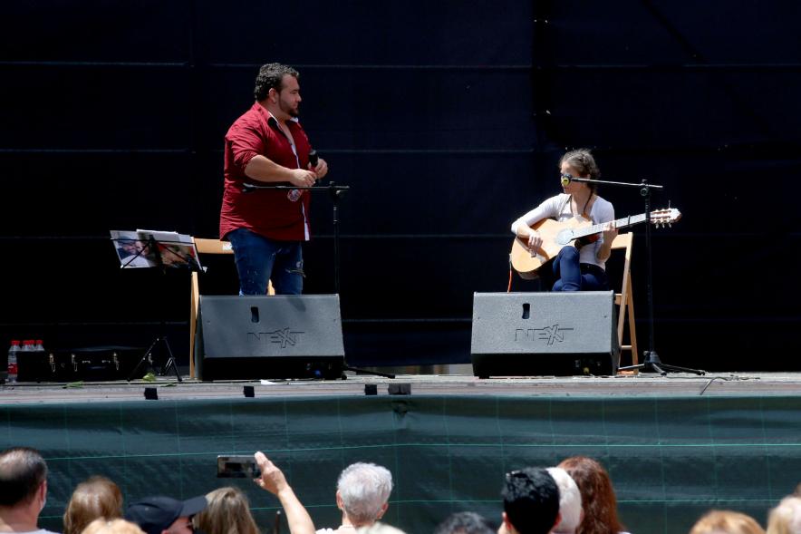 Artistas en el escenario