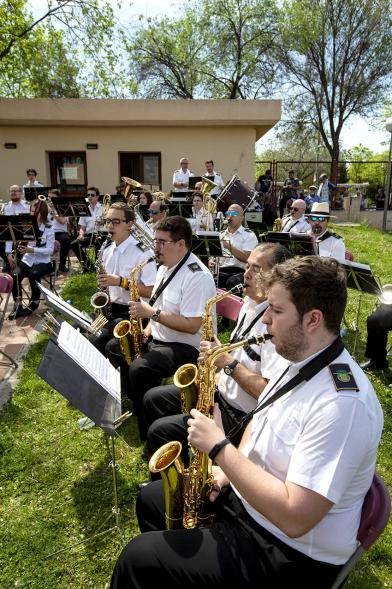 Día de la Comunidad de Madrid 2019 - Plano lateral de los músicos de la banda.