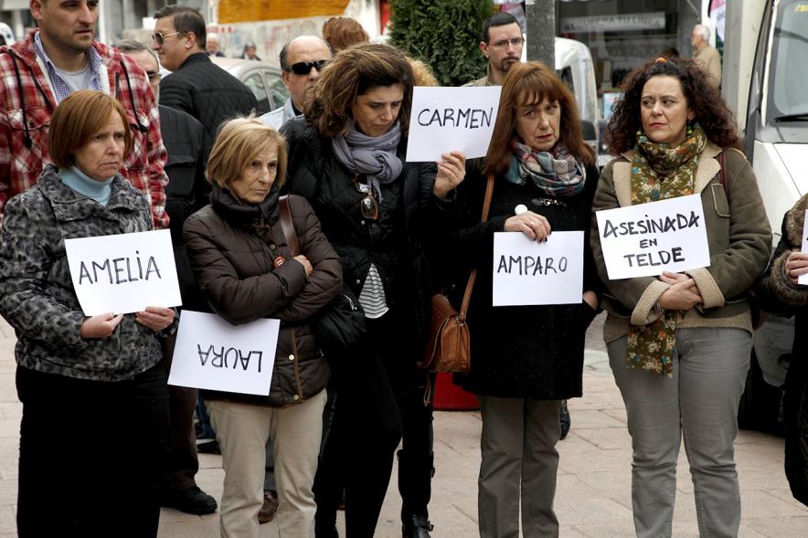 oncentración contra el Terrorismo Machista - Cabecera de la concentración