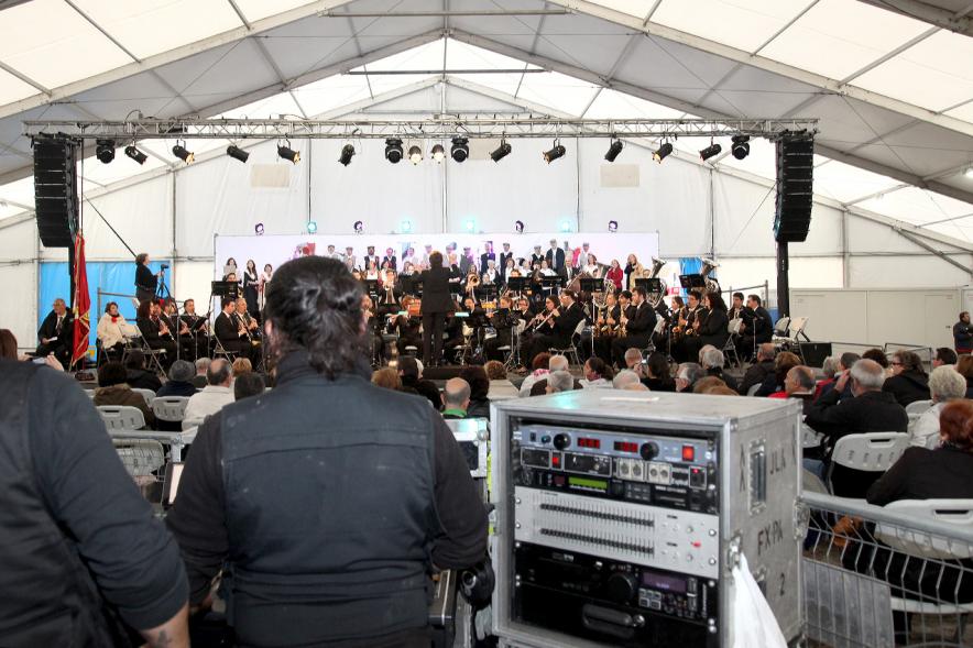 escenario visto desde el puesto de técnico