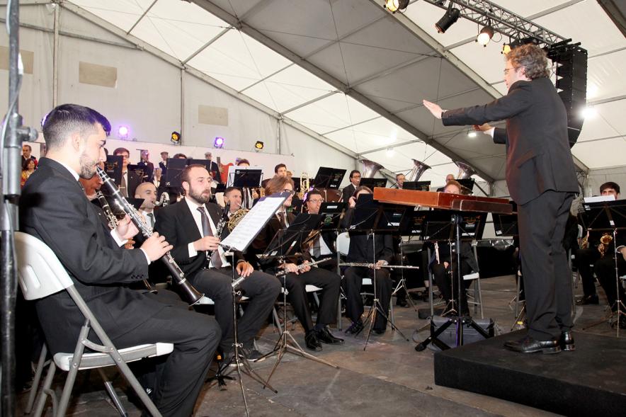 Banda de música durante el evento