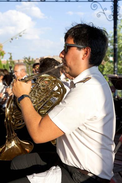 Concierto de Verano de la Banda de Música - Imagen de primer plano de músicos de la banda.