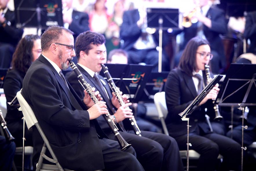 Músicos tocando el clarinete