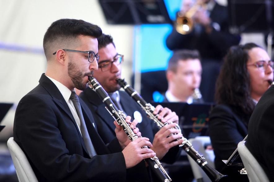 Músicos tocando el clarinete