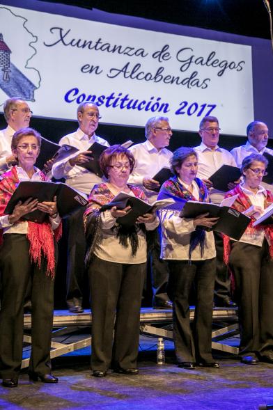 Concierto de la Constitución de la Xuntanza de Galegos 2017 - Imagen de un momento de la actuación de una coral.
