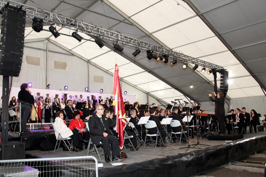 Banda de música durante el evento
