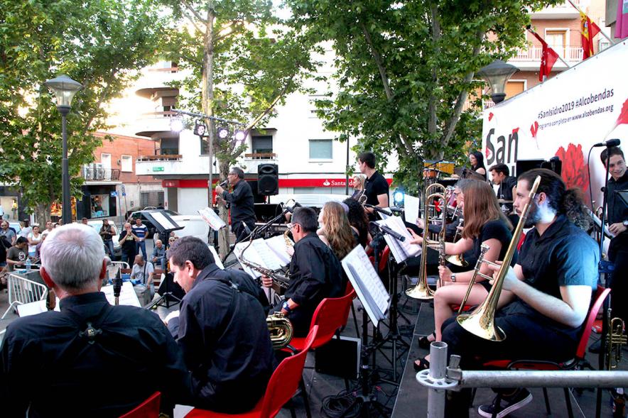 Orquesta Big Band, en la Plaza del Pueblo, Alcobendas. San Isidro 2019.