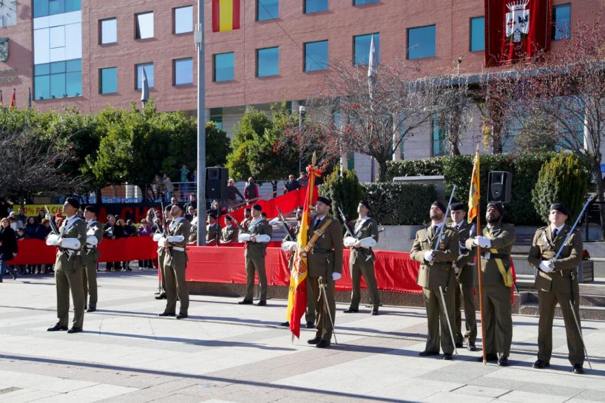 Detalle entrada de bandera para jura