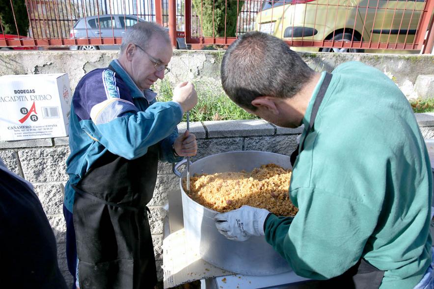 Detalle paellada popular