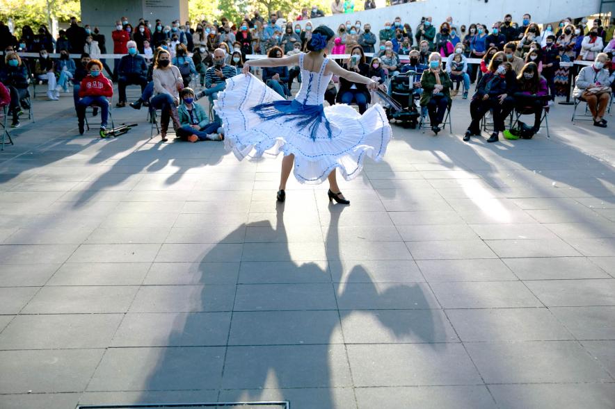 Primer plano bailarina. Festival de Danza en el Espacio Miguel Delibes - 2021