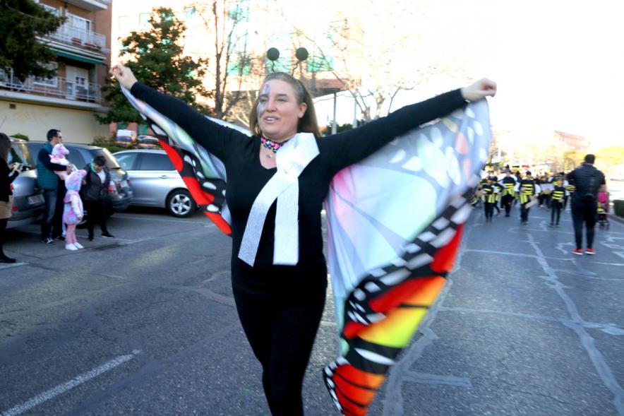 Desfile de Carnaval 2019 - Imagen de persona que participa en el desfile que va disfrazada de mariposa.
