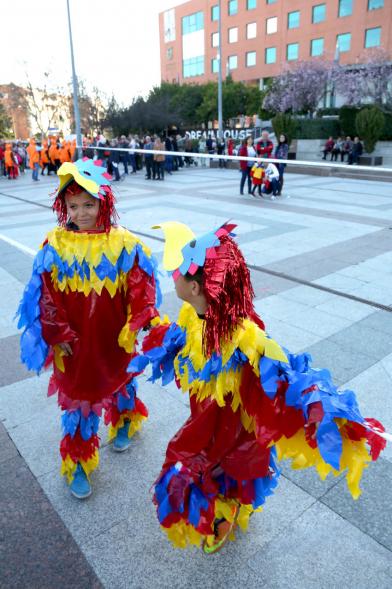 Desfile de Carnaval 2019 - Imagen de dos niños disfrazados de pájaros.