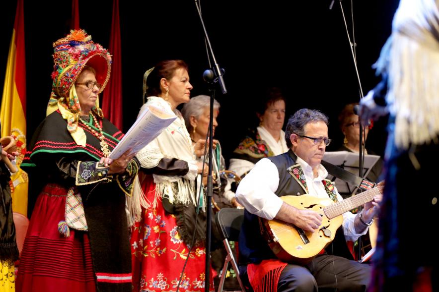 Actuación baile día de Extremadura 2017 Detalle músicos