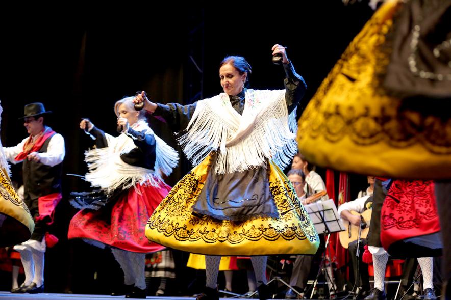 Actuación baile día de Extremadura 2017 Detalle músicos