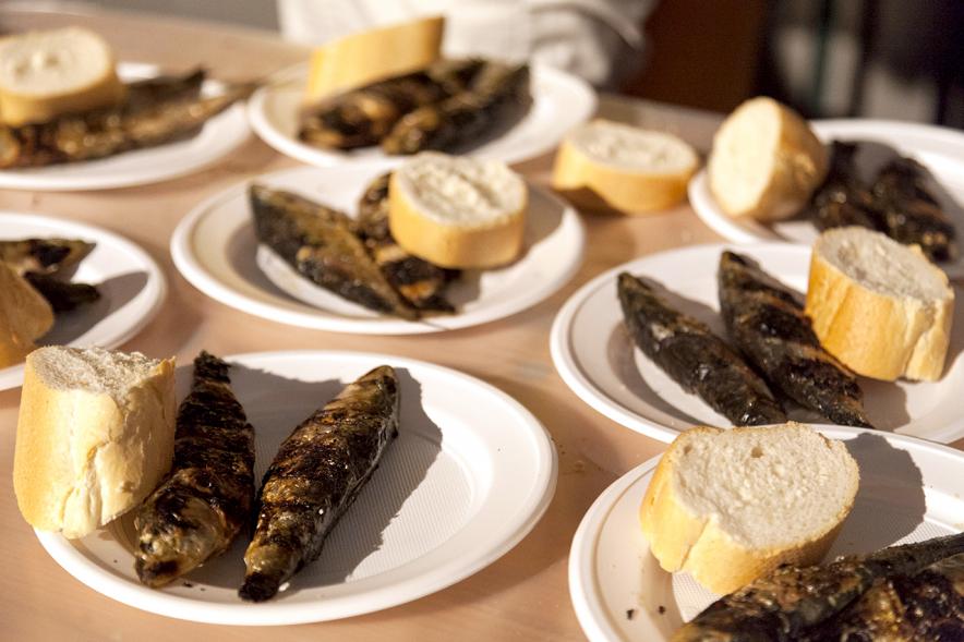 Celebración del Día de Galicia 2017 - Primer plano de los productos típicos.