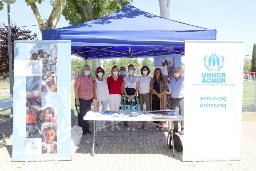 Jornada Inclusiva Día Mundial del Refugiado - Imagen del stand de ACNUR.