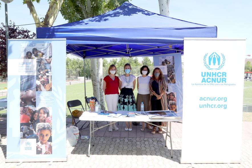 Jornada Inclusiva Día Mundial del Refugiado - Imagen del stand de ACNUR.