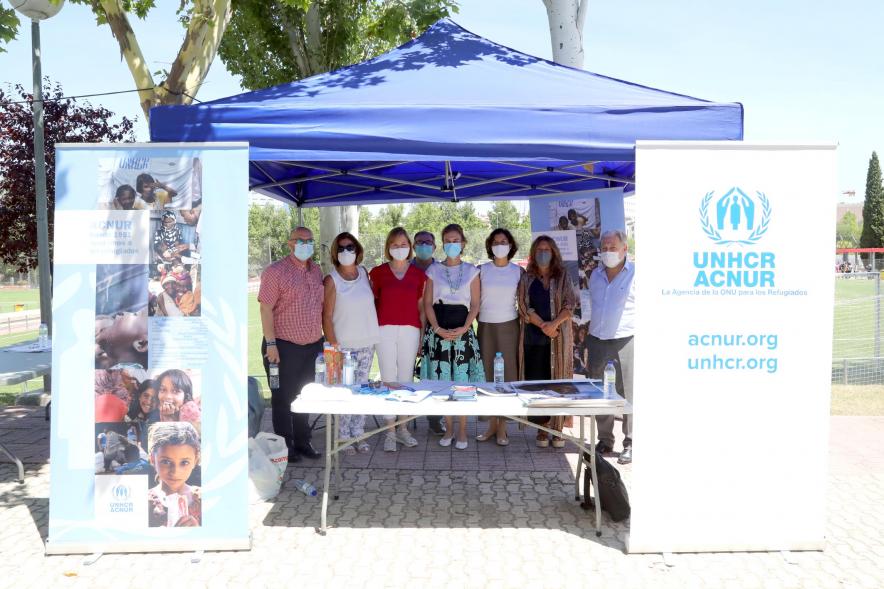 Jornada Inclusiva Día Mundial del Refugiado - Imagen del stand de ACNUR.