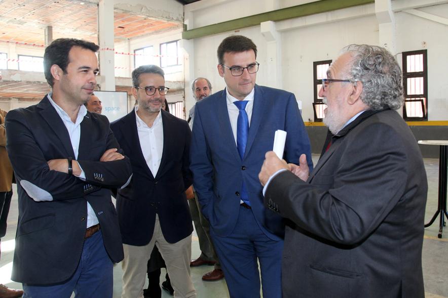 Vicealcalde Miguel Ángel Arranz Concejales y Autoridades. Visita de Obra a DIGI-E_SPACE KEYTRON -2019