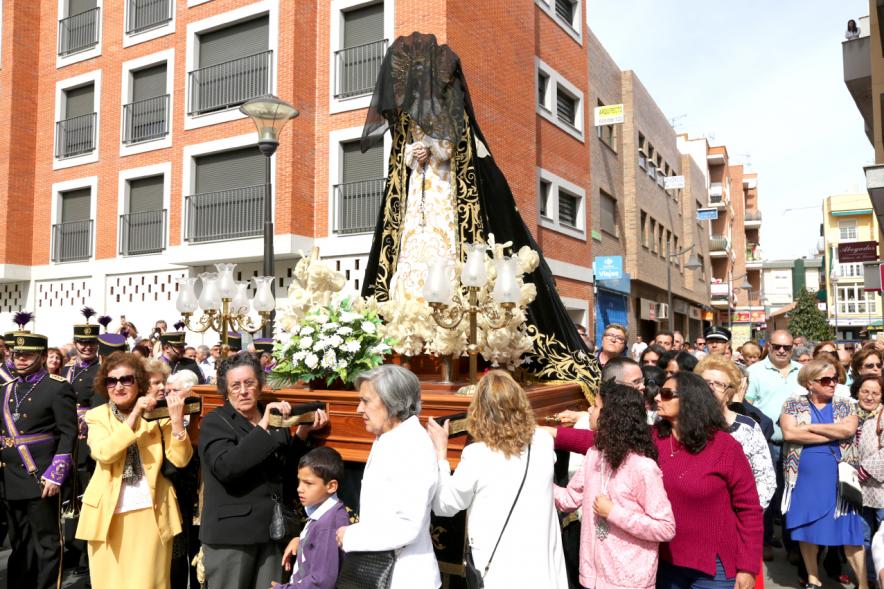 Semana Santa 2017 - Procesión de Domingo de Resurrección - El paso de la Virgen.