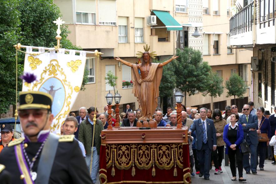 Semana Santa 2017 - Procesión de Domingo de Resurrección - El paso de Jesús y los acompañantes.
