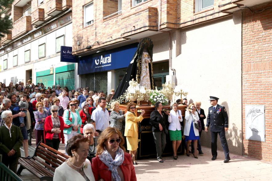 Semana Santa 2017 - Procesión de Domingo de Resurrección - El paso de la Virgen.