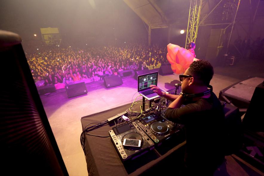 Publico desde el escenario