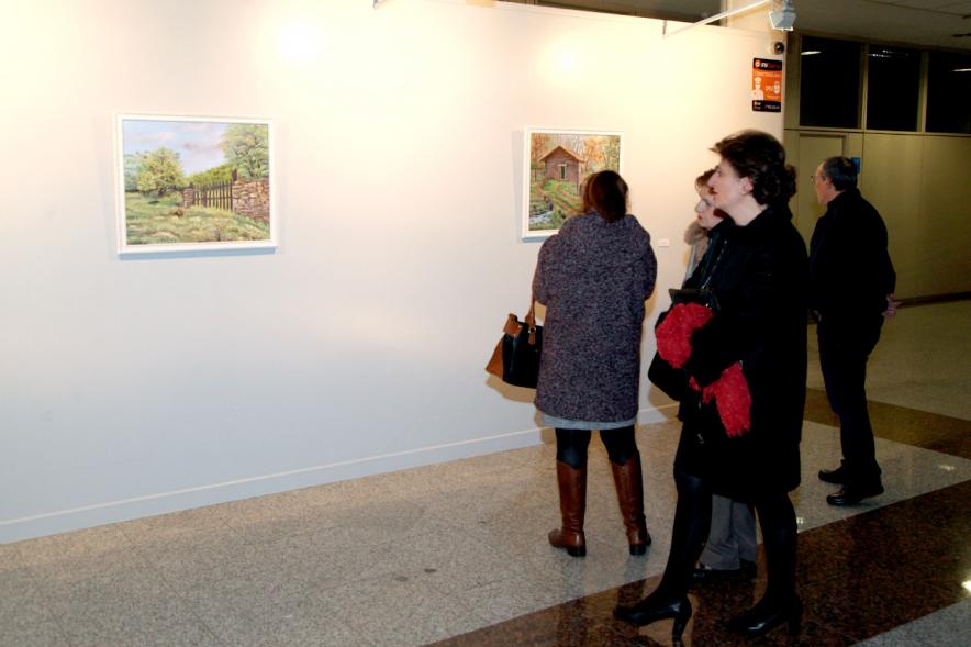 Visitantes en la Exposición. 