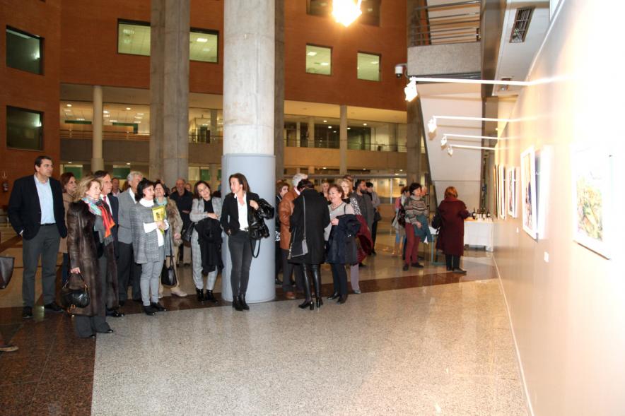 Visitantes en la Exposición.