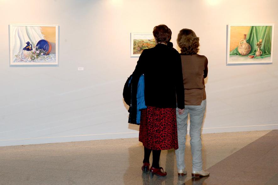 Visitantes en la Exposición. 