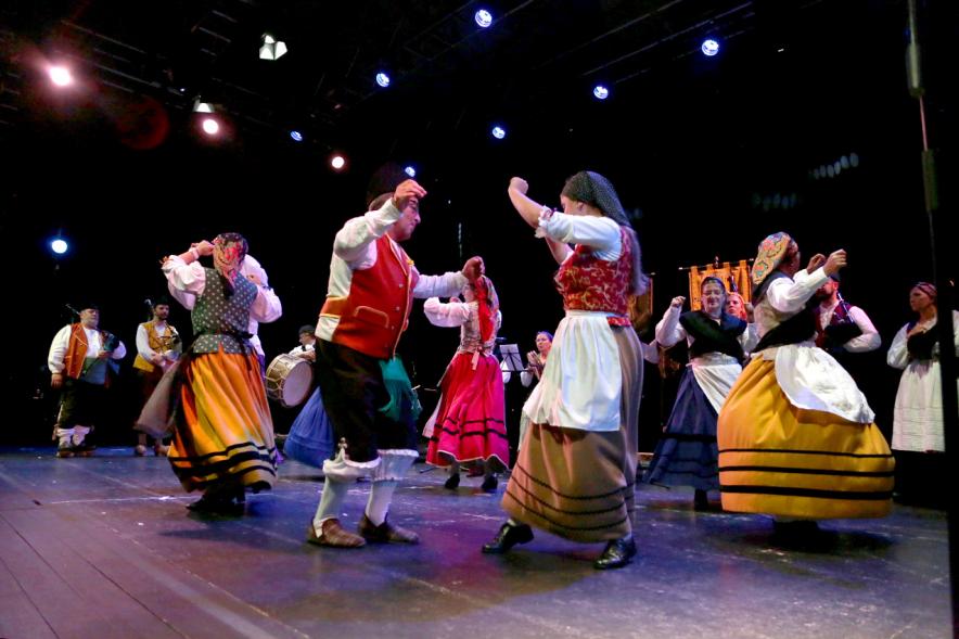 VIIIº Entrecasas - Festival de las Casas Regionales -  Primer plano del grupo regional bailando.