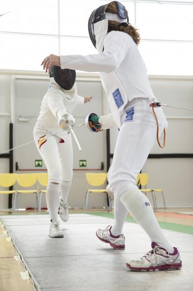Momento de la competición a espada
