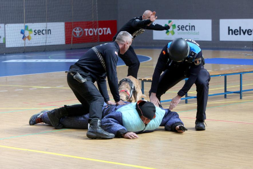 Iª Exhibición de la Unidad Canina de la Policía Local - Imagen de un momento de la exhibición.