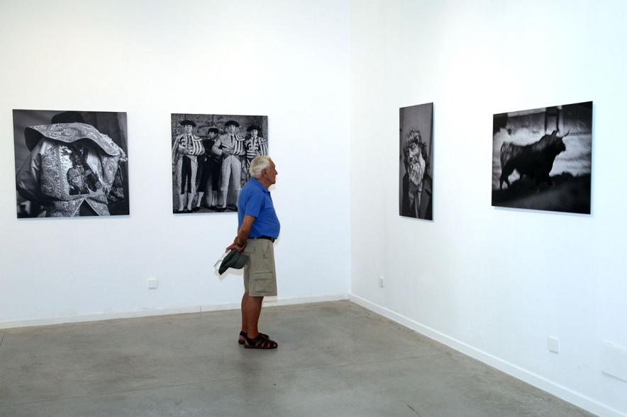 Visitante en la exposición.