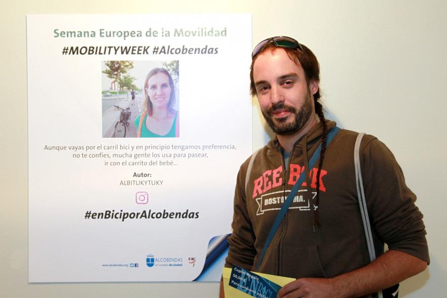 Inauguración y Entrega de Premios Hazte un Selfie en Bici - Uno de los premiados.