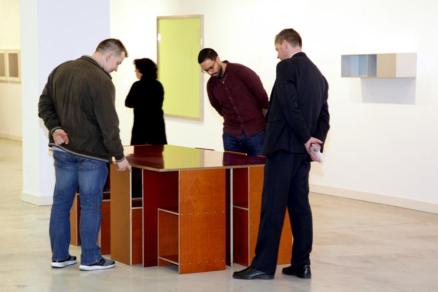 Asistentes en  la exposición. 