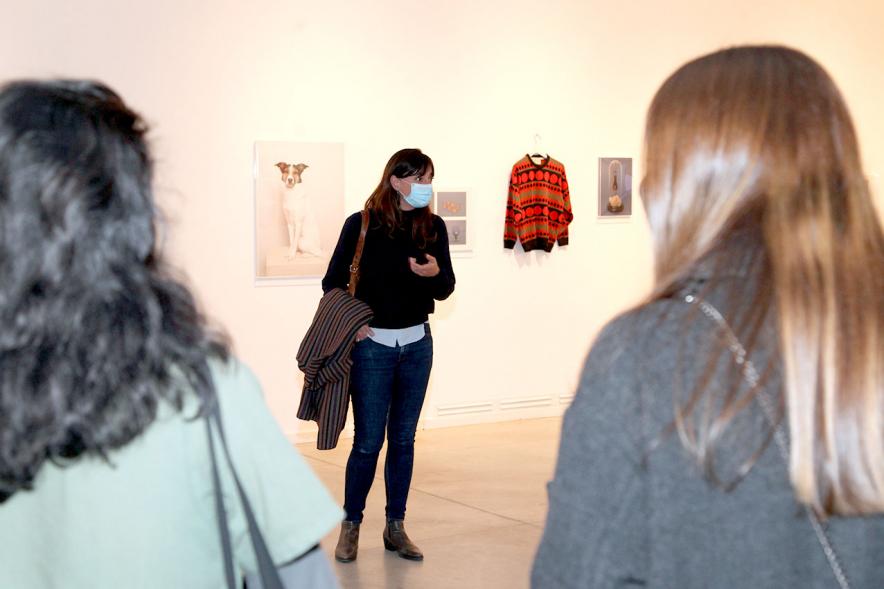 Lilia Luganskaia y asistentes. Inauguración Exposición "Investigación del Amor" -2020