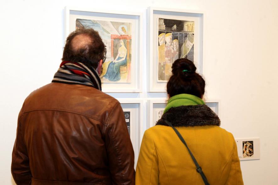 Visitantes en la  Exposición "El Arte en el Cómic" -2020