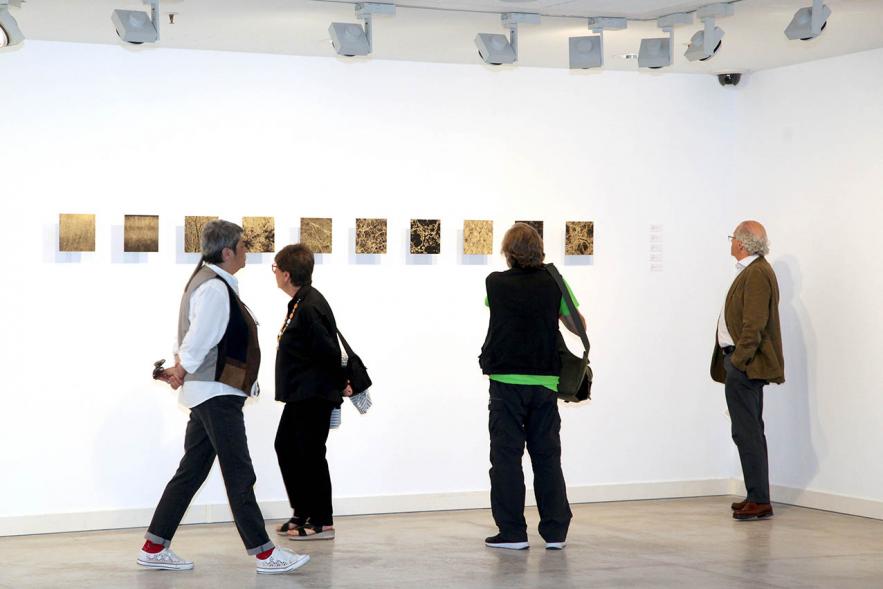 Visitantes en la muestra. Inauguración Exposiciones "Nudos - Topología de la Memoria" y "Solovki" - 2019