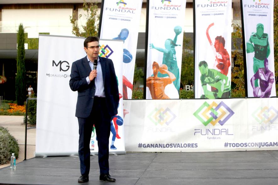Presentación Equipos FUNDAL Temporada 2019-20 - Primer plano de Ricardo Gómez Veiga, presidente de FUNDAL.