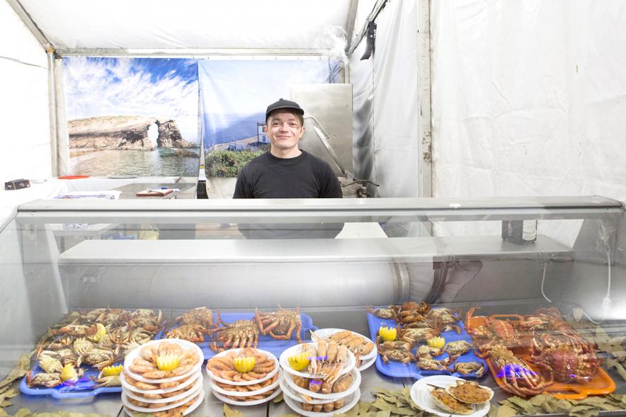 Puesto de mariscos. 