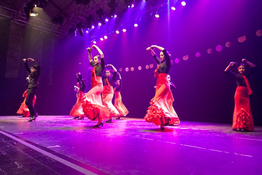 Feria de Abril de Alcobendas 2017 - Imagen de una persona bailando sevillanas en el escenario.