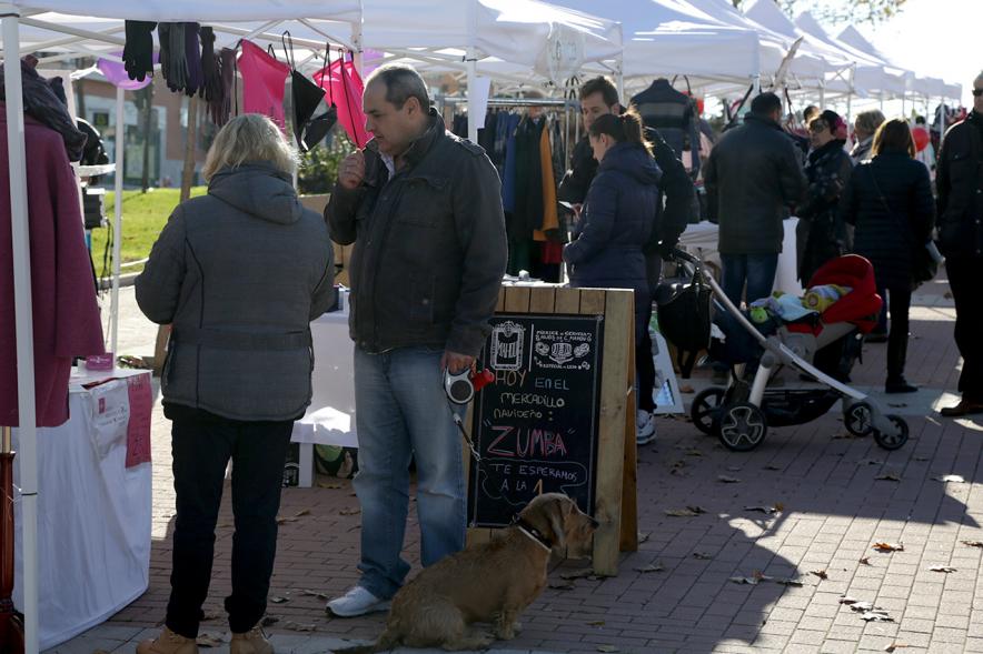 Feria de Compras al Aire Libre en el Paseo de Valdelasfuentes - Imagen general del público.
