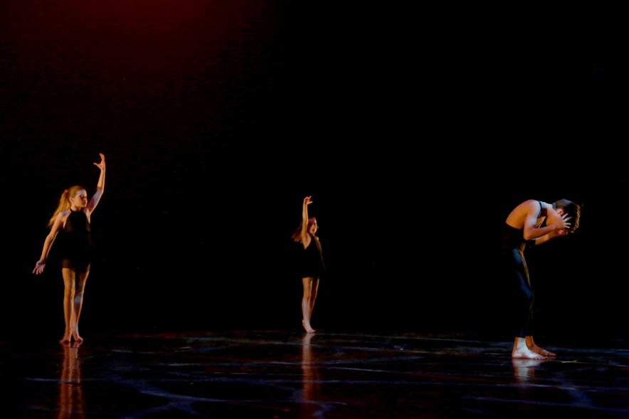 Festival Benéfico APAMA - Imagen de un grupo de bailarinas en un momento de su actuación en el escenario.