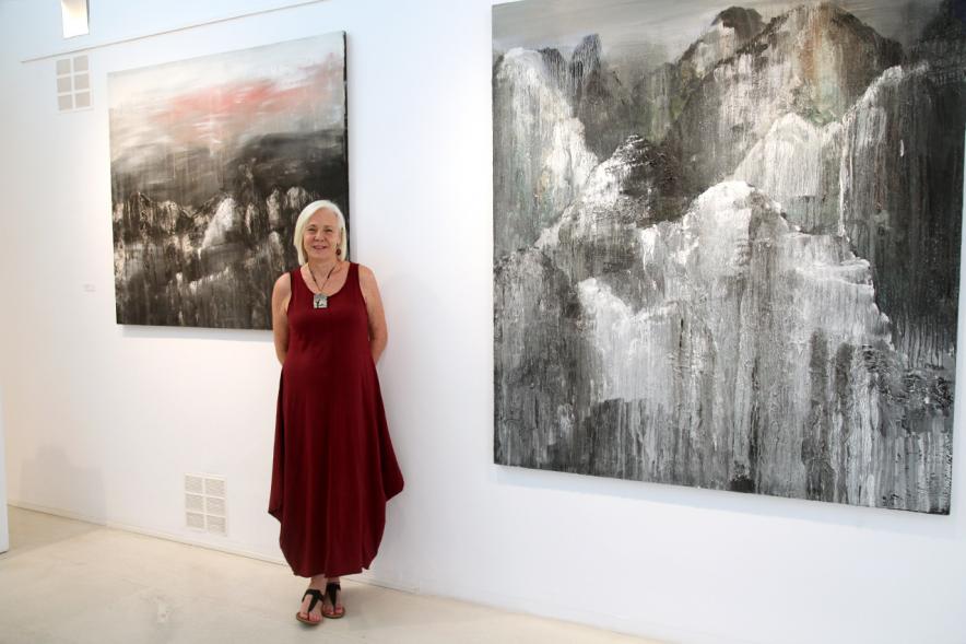 Inauguración Exposición "Frente a Frente" de Miren Aguirre - La autora de la exposición Miren Aguirre.