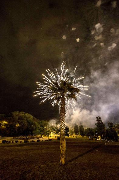 Detonaciones en el cielo nocturno