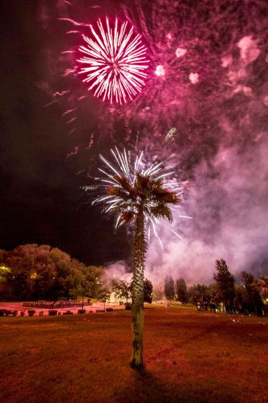 Detonaciones en el cielo nocturno