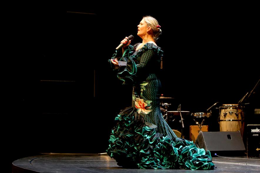Semana del Mayor 2017 - Gala Homenaje a Nuestros Mayores - Imagen de un momento de la actuación de una cantante.