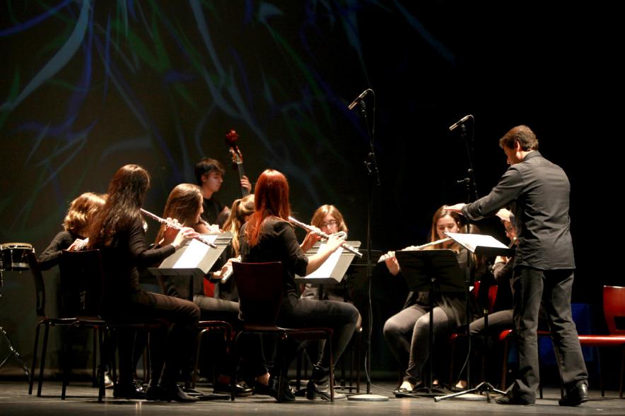 Gala del Voluntariado 2016 - Imagen del escenario donde actúa una pequeña orquesta.